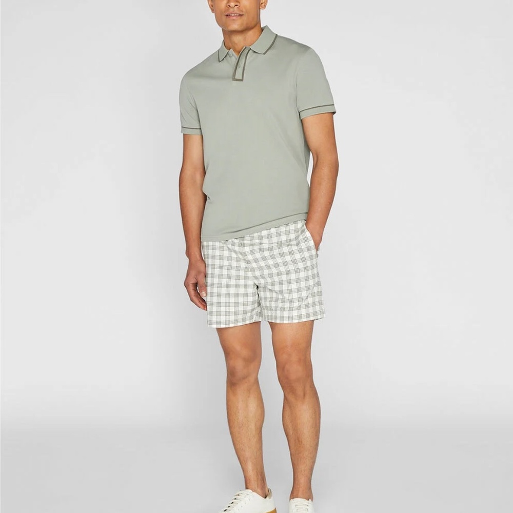 Jax Check 5” Shorts - Brand New - NEVER WORN - Olive Mix